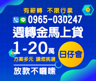 「花蓮借款」週轉金馬上貸 放款不囉嗦 | 1~20萬 有薪轉不限行業