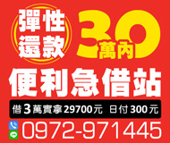 「基隆借款」便利急借站 彈性還款 | 30萬內 借3萬實拿29700元日付300元